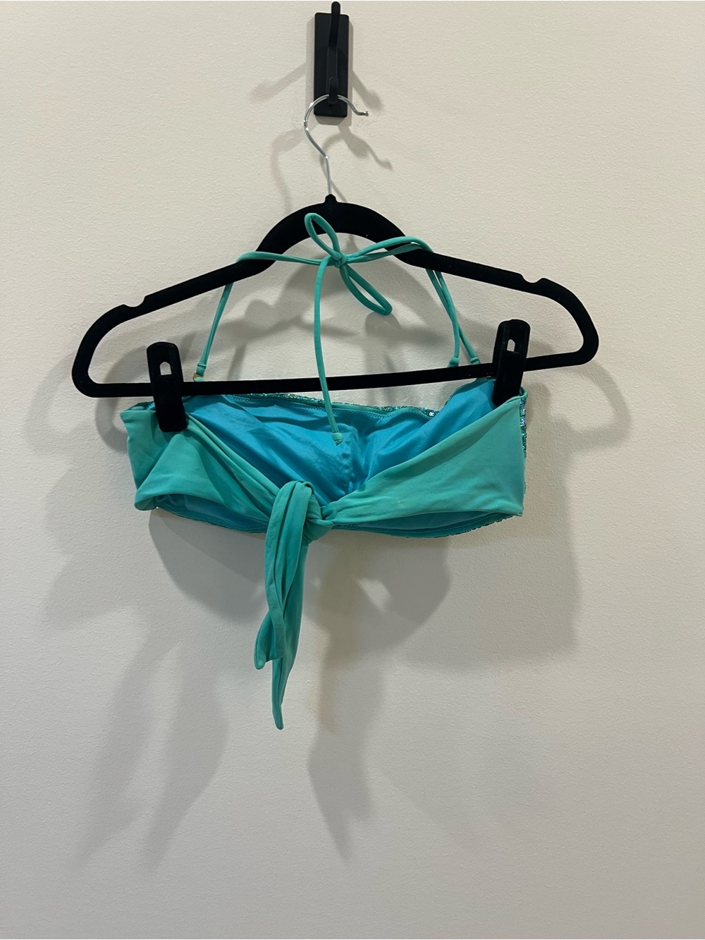 Victoria's Secret Teal Sparkle Bandeau Bikini Top - Picture 2 of 3